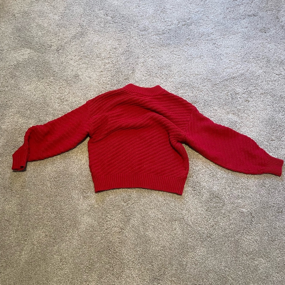 red sweater, universal thread, crop, cozy, red, christmas, women’s, small